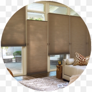 Options And Upgrades - Pleated Shade On Sliding Door Clipart