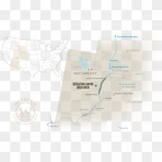 Green River Map - Atlas Clipart