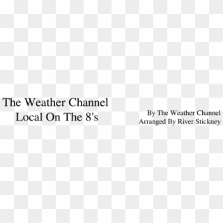 The Weather Channel Local On The 8's Sheet Music Composed - Knight Of The Wind Sheet Music Clipart