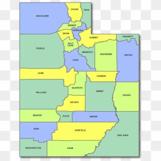 Utah County Map Picture Hot Dog Cart Licensing State - Mapa De Los Condados De Utah Clipart