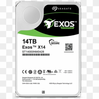 Seagate Shows 14tb Helium-based Exos Hdd - Seagate St12000nm0007 Clipart
