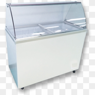 70″ Curved Glass Sneeze Rail Dipping Cabinet - Display Case Clipart