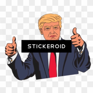 Trump Thumbs Up Png Transparent Background - Trump Cartoon Thumbs Up Clipart