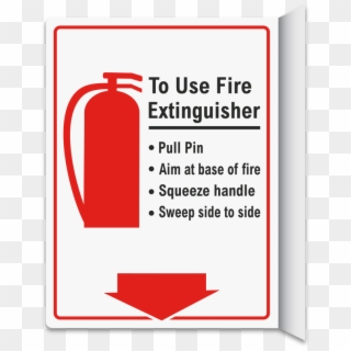 How To Use Fire Extinguisher 2-way Sign - Australian Institute Of Export Clipart