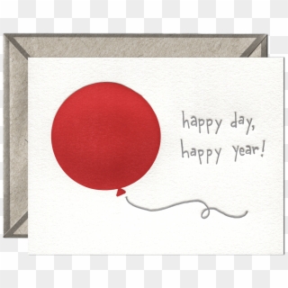 Happy Day, Happy Year Letterpress Greeting Card - Illustration Clipart