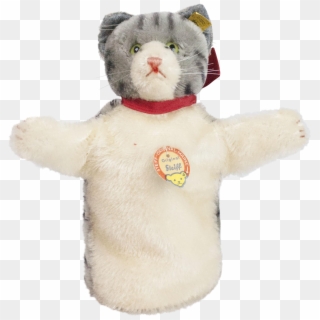 German Steiff Mohair Kitty Cat Hand Puppet Mint Cats - Teddy Bear Clipart