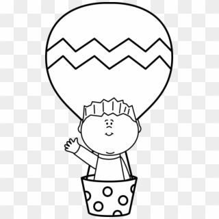 Free Stock Clip Art Images Boy In A - Clip Art Airballoon Black And White - Png Download