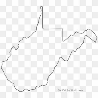 West Virginia State Map Outline Clipart