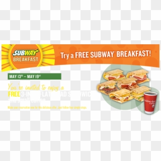 Free Subway Breakfast Sandwich - Fast Food Clipart