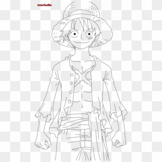 One Piece Luffy Coloring Clipart