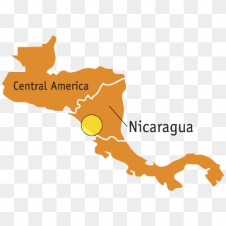 Nicaragua Map Region - El Salvador On Latin America Map Clipart