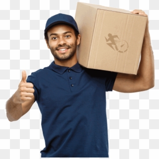 Phone - African American Delivery Man Clipart