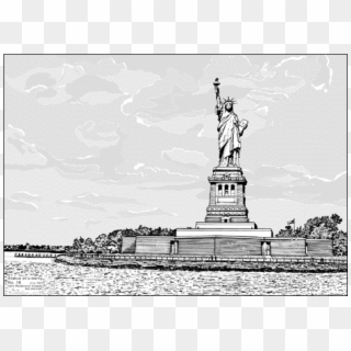 Statue Of Liberty Back Light - Statue Clipart