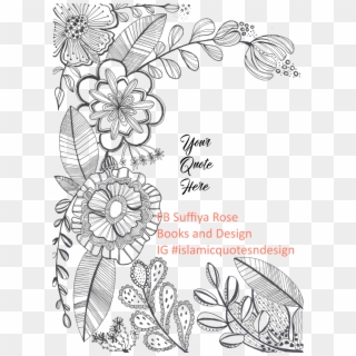 Floral Lines Illustration By Suffiya Rose Books And - Line Art Clipart