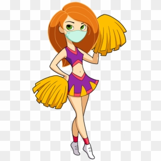 Cheerleader Kim Possible Wearing A Surgical Mask By - Kim Possible Cheerleader Outfit Clipart
