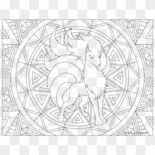 Adult Pokemon Coloring Page Ninetales - Pokemon Coloring Pages For Adults Clipart