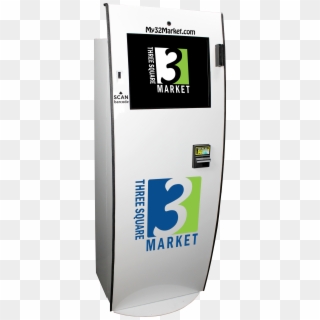 Market Kiosk White2015 - Three Square Market Clipart
