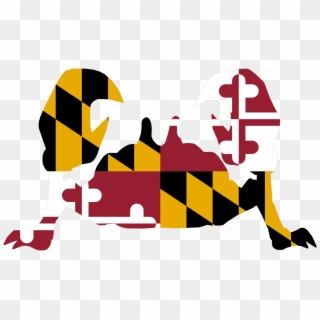 Md Calvert Krabby Flags - Maryland State Flag Clipart