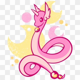 #pokemon #pink #shiny #dragonair #moon #pastel #freetoedit - Pink Dragonair Clipart
