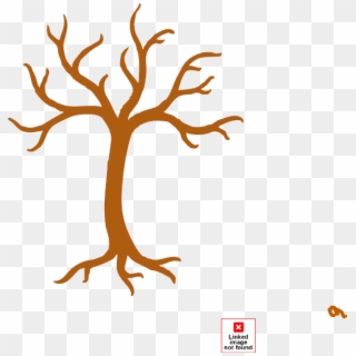 Tree No Leaves Clip Art At Clker - Trees Without Leaves And Roots - Png Download