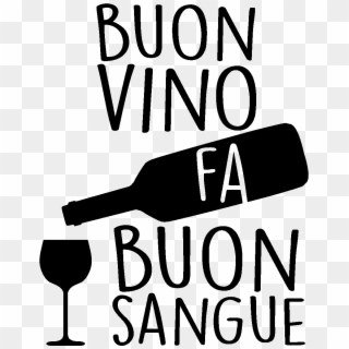 Sticker Buon Vino Fa Buon Sangue Ambiance Sticker Ros - Wine Glass Clipart