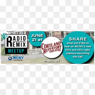 Radio Remix Meetup Cortland Repertory Theatre - Circle Clipart