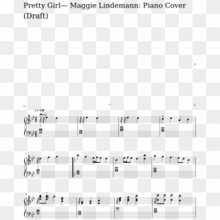 Pretty Girl Maggie Lindemann Piano Cover Sheet Music - Sheet Music Clipart
