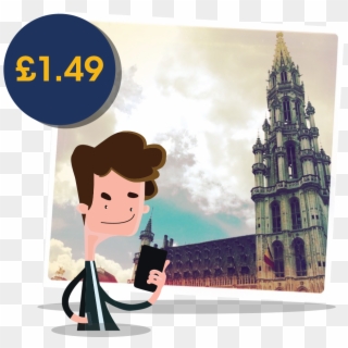 Longing To Give A Retro Spark To Your Holiday Snaps - Grand Place, Brussels Town Hall Clipart