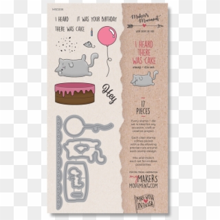 I Heard There Was Cake Stamp & Die Set Packaging - Illustration Clipart