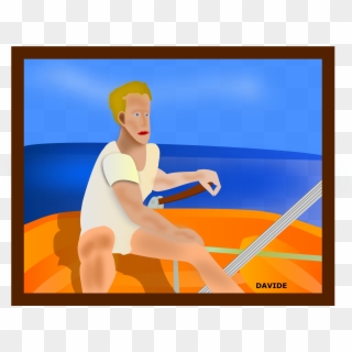 This Free Icons Png Design Of Marinaio In Barca A Vela - Sitting Clipart