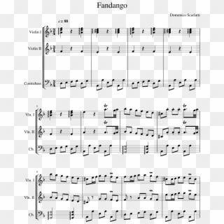 Fandango Sheet Music Composed By Domenico Scarlatti - Sheet Music Clipart