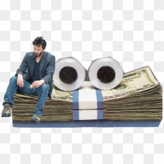 Keanu Reeves Lonely Bench Street Print Poster , Png - Geico Money Clipart