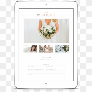 Ipad Image Of A Showit Template Customization By Crystal - Website Clipart