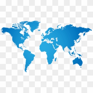 Global Network - World Map Simple High Resolution Clipart