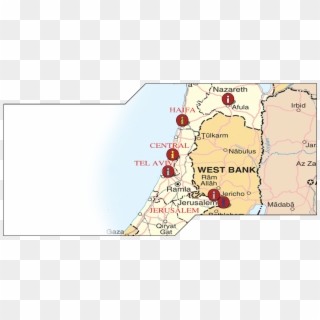 Map Of Israel - West Bank Map Clipart
