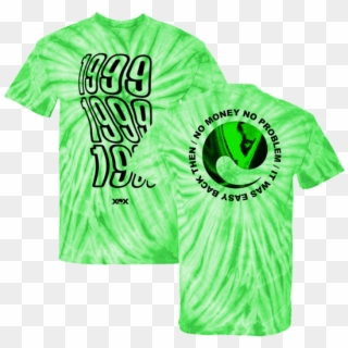 The Charli Xcx '1999 Neon Green Tie Dye T-shirt' Features - Charli Xcx 1999 Merch Clipart