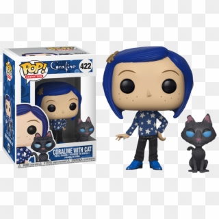 Coraline With Cat Pop Figure - Funko Coraline With Cat Clipart
