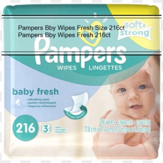 Pampers Bby Wipes Fresh Size 216ct Pampers Bby Wipes - Baby Clipart