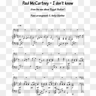 I Don't Know - Sheet Music Clipart