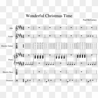 Wonderful Christmas Time - Sheet Music Clipart