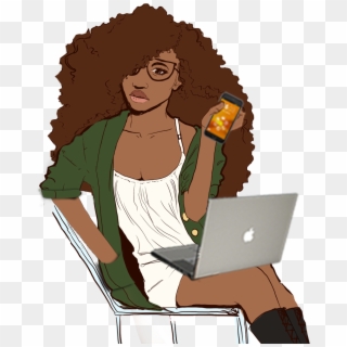 I Want To Bridge The Gap Between Women And Technology - Sassy Black Woman Cartoon Clipart