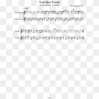 Your Best Friend Sheet Music Composed By Toby "radiation" - Your Best Friend Undertale Alto Sax Clipart