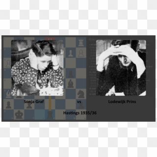 Sonja Graf Vs Lodewijk Prins In Hastings 1935/36 - Chess Clipart