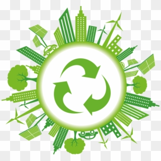 Building Recycling Illustration Flag Circular Loop - Recycling Illustration Clipart