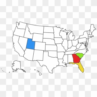 The State Of Autism In The State Of Georgia - United States Map Transparent States Clipart