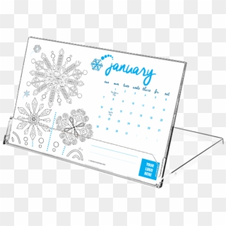 2018 Customizable Holiday Desktop Coloring Calendar - Paper Clipart