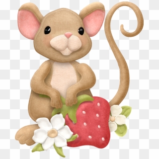 Pin By Bonnie Bagamary On Clipart - Strawberry And Mouse Drawing Idea - Png Download