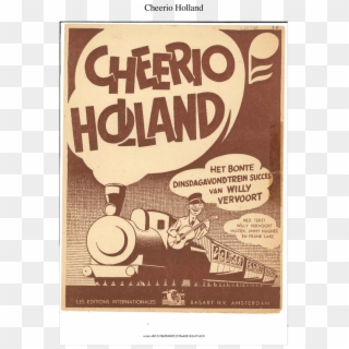 Cheerio Holland Sheet Music For Piano, Voice Download - Poster Clipart