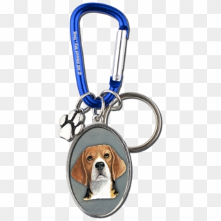 Beagle Cameo Carabiner Keychain - Keychain Clipart
