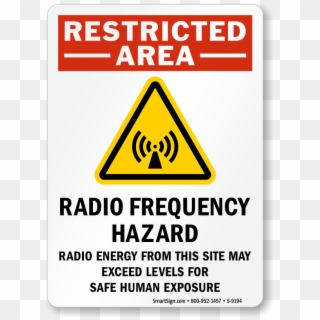 Restricted Area Radio Frequency Hazard Sign - Sign Clipart